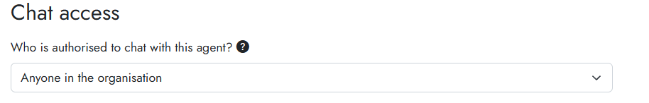 Cogniti chat access setting