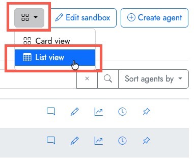 Cogniti - sandbox - Instructor view student agents