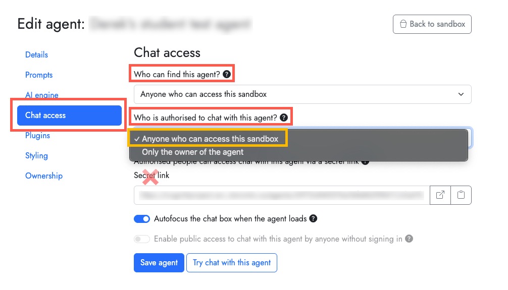 Cogniti - students share agent with classmates