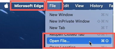 Copilot open a file on a MAC