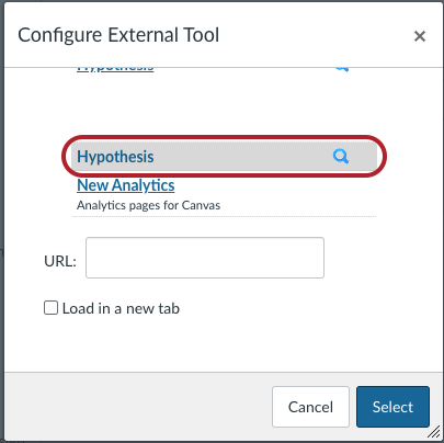 Configure External Tool - Hypothesis