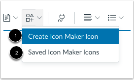 Icon Maker Menu - select Create Icon Maker Icon