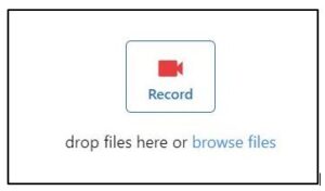 Drag files or browse to files