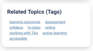 Example of related topics info on CTSI resource