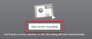 Start screen recording