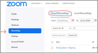 Zoom download cloud recordings