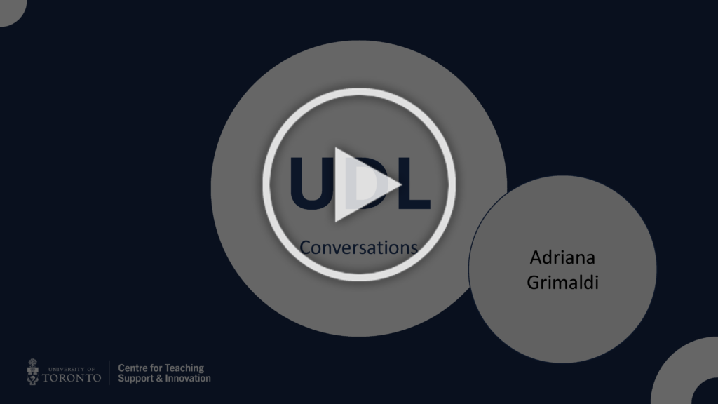 UDL Conversations with Adriana Grimaldi